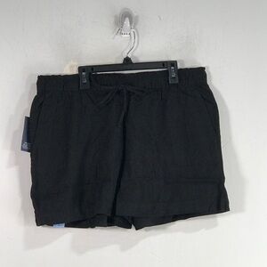 GAP Linen Pull-On Short, Women's Size L - Black